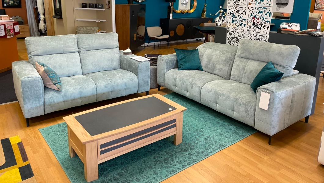 Canape Velour Bleu Magasin Calais