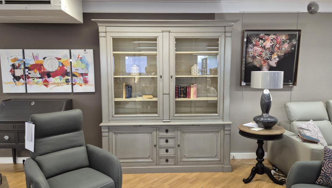 Buffet En Bois De Couleur Grise Pour Salle A Manger